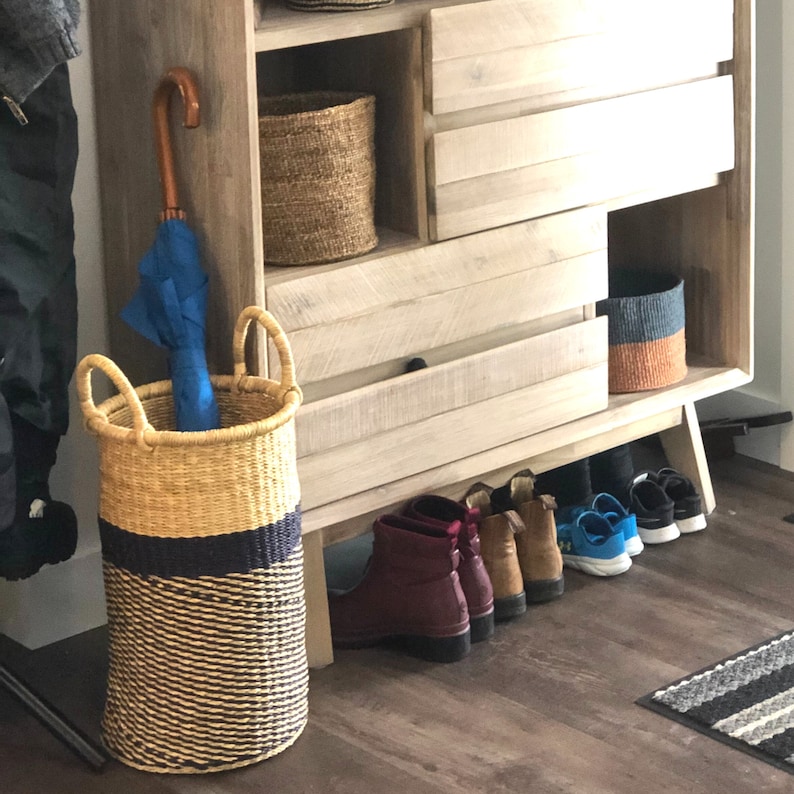 Tall Basket Narrow Laundry Hamper Laundry Basket for Small Etsy