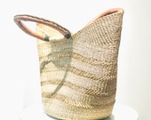 Christmas Market Basket Farmer 39 s Market U-shopper, Reusable Shopping Basket, Sustainable Basket, African Basket, Fair Trade Gift Basket