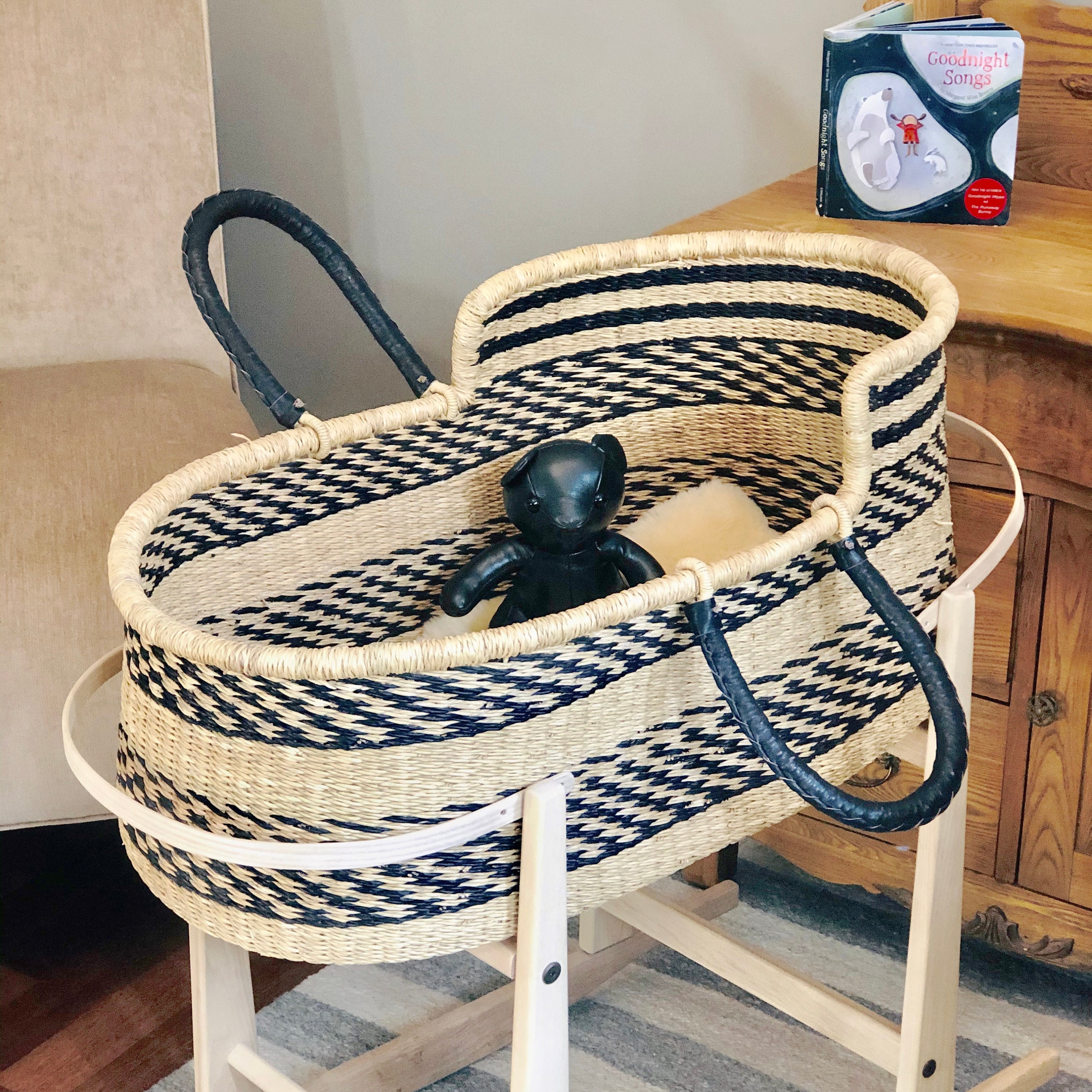 for Baby Moses Basket for Babies Bedside Sleeper Etsy