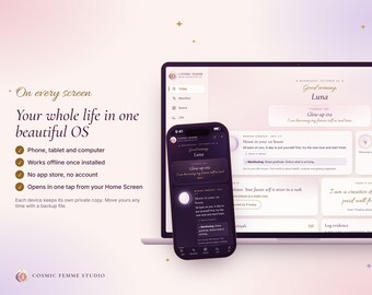 Manifestation Planner App, Vision Board and Birth Chart Guide, Numerology, Law of Attraction Tracker, Main Character Era Digital Planner