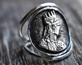 Tigran the Great silver ring, Armenian sterling ring, Armenian Jewelry gifs