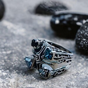 Four Elements Gemstone Ring: Sterling Silver Zircon