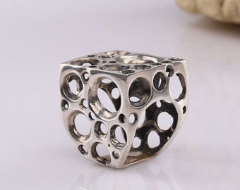 Cubism Silver Ring, Modern Art Ring, Abstract Ring, Square Ring, Artistic Ring