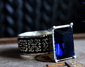 Mid century Edwardian ring with rectangle quartz