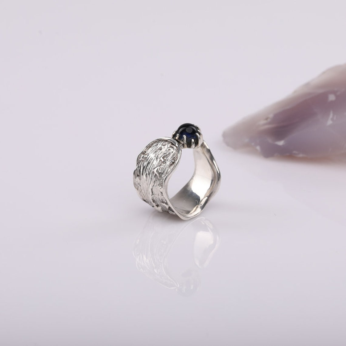 Daliinspired 925 Sterling Silver Ring Dali Clock Band Ring Etsy UK