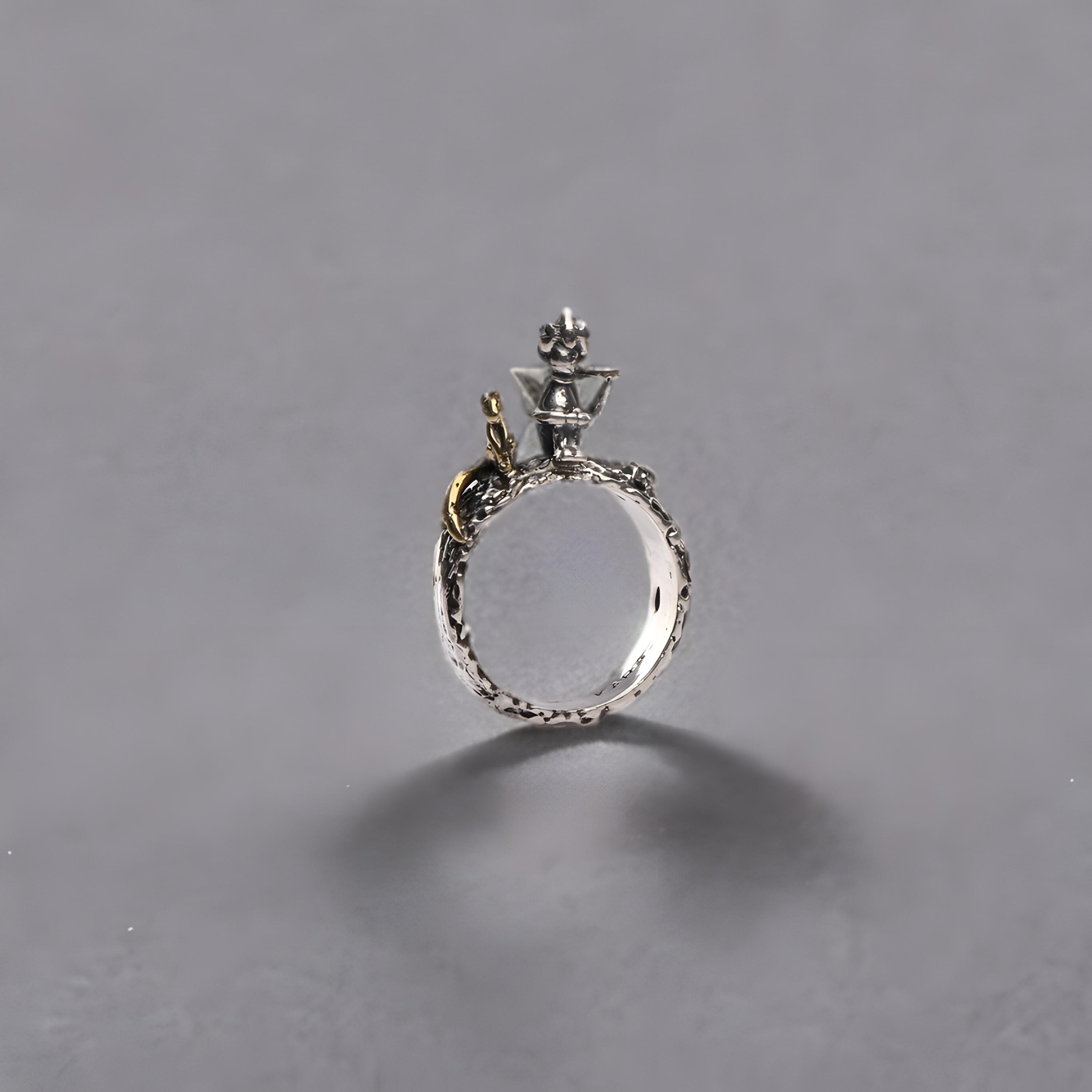 The Little Prince Jewelry, Sterling Silver Petit Prince Ring+engraving