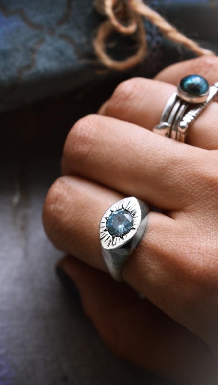 Human Eye Ring Eye Protection Ring Minimalist Silver Eye Etsy