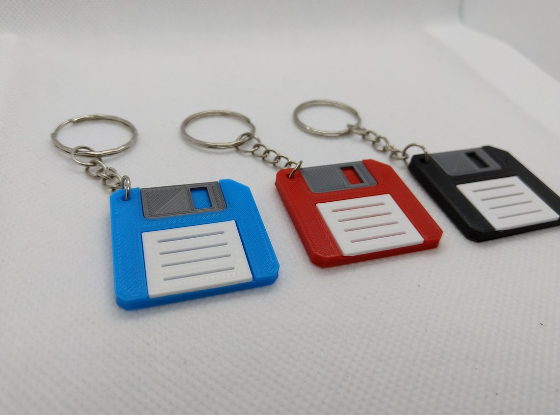 Floppy Disk Keychain 3D Printed Multiple colors Novelty Etsy