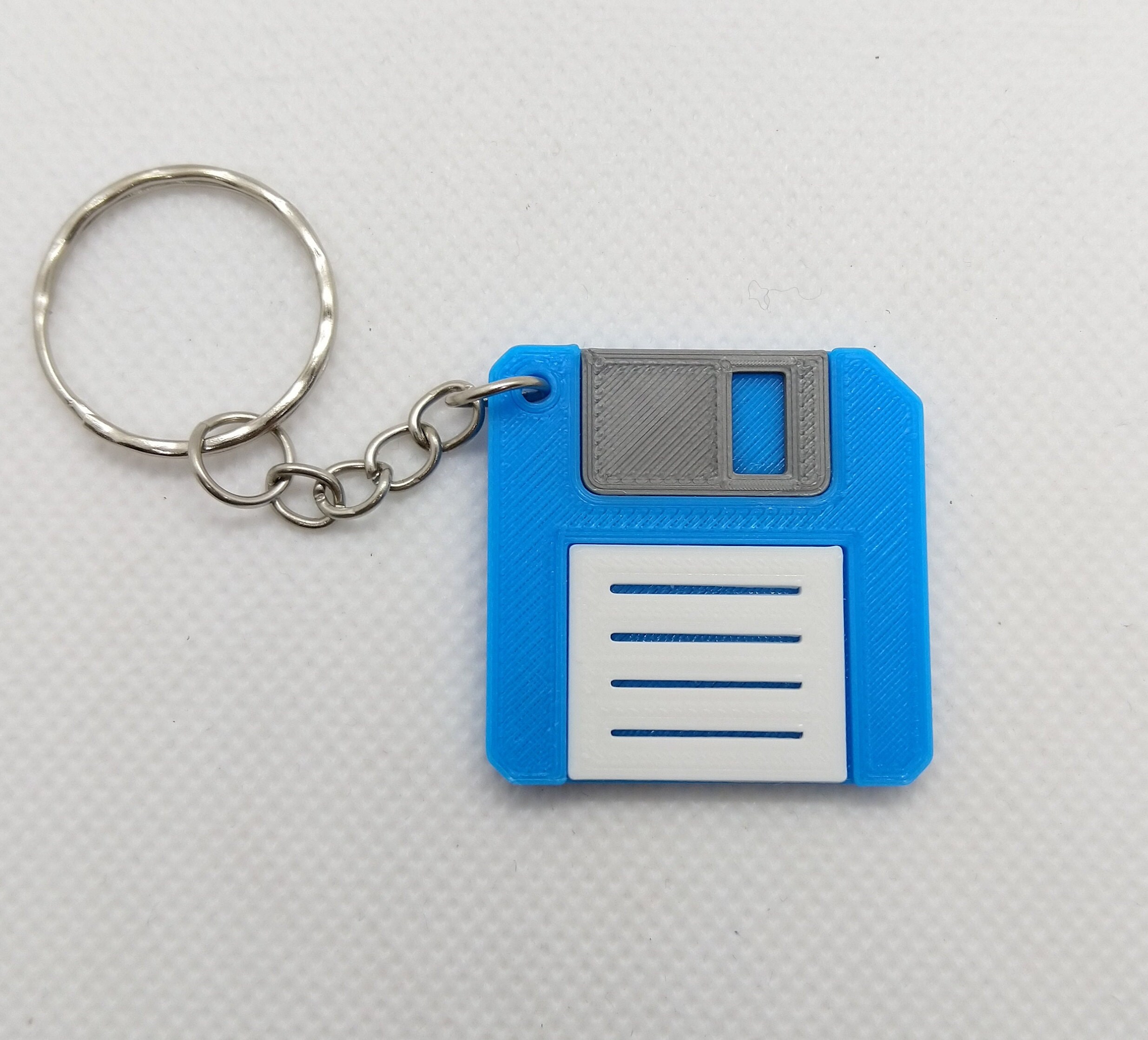 Floppy Disk Keychain 3D Printed Multiple Colors Novelty Etsy