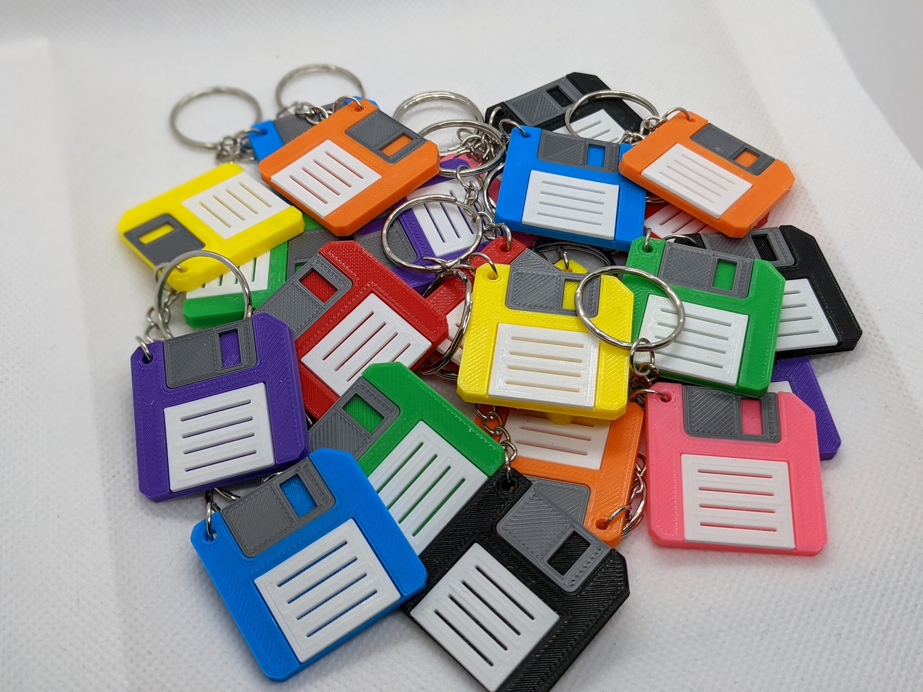 Floppy Disk Keychain 3D Printed Multiple Colors Novelty Etsy UK