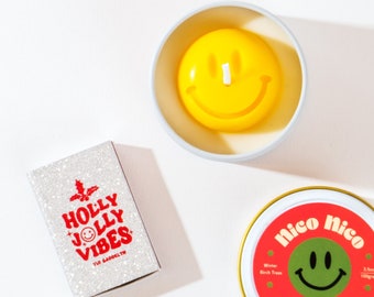 Holiday Candle Set! Nico Nico Candle, Match box, Cotton Bag, Smiley Candle, YUI BROOKLYN CANDLE, Home Decor Candle, Christmas Gift, Xmas