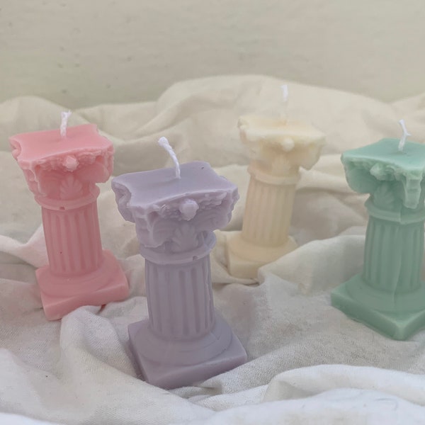Roman pillar Shape Candle, Column Candle, Kawaii Candle, Home Decor Candle, Object Candle, Soy Wax Candle, Hand Poured Scented Candle