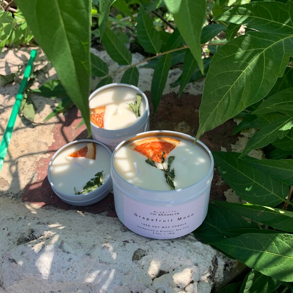 Sweet Grapefruit Soy Candle Scented Candle 100 Pure Candle Etsy