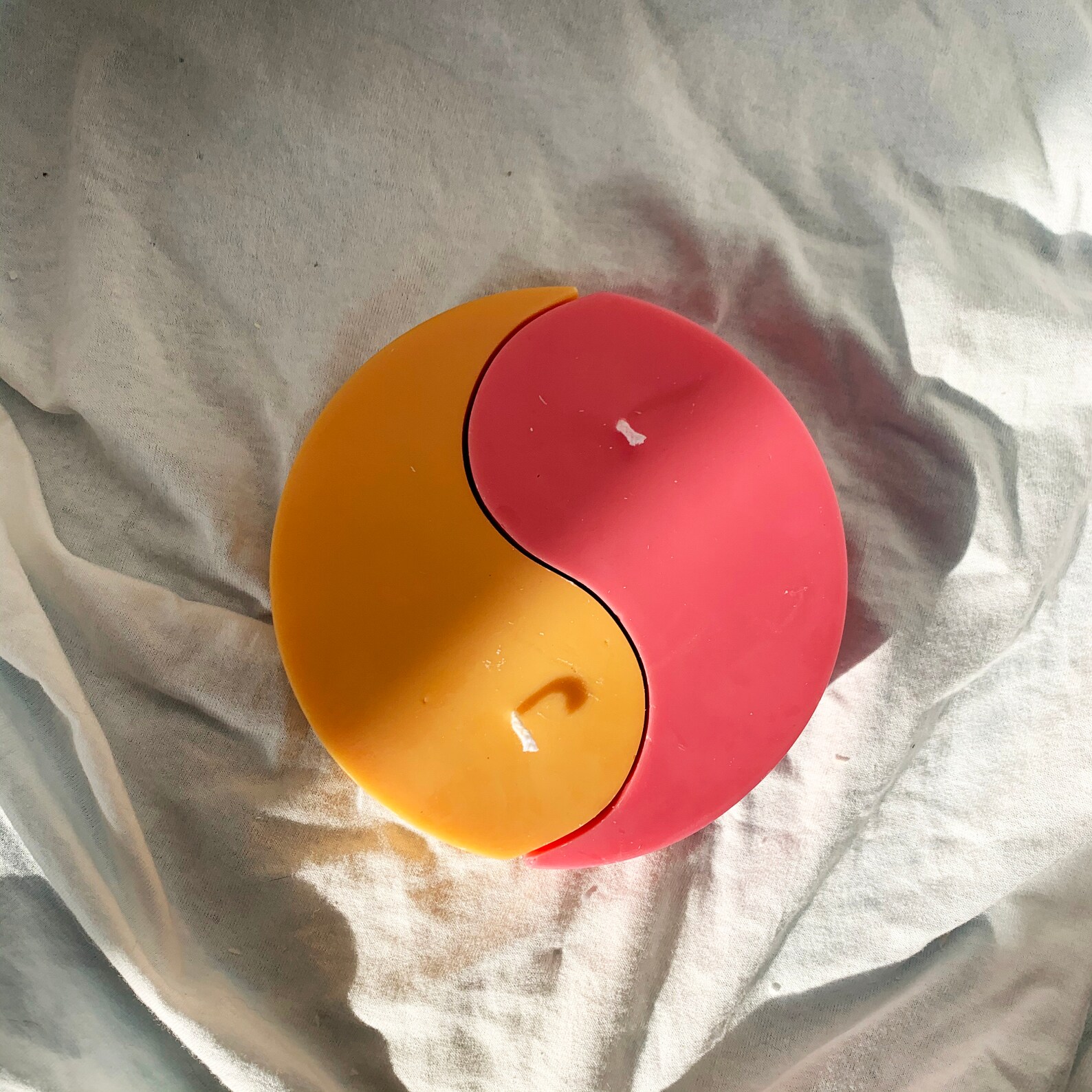 Yin Yang Shaped Soy Wax Candle Yinyang Candle Hand Poured Etsy