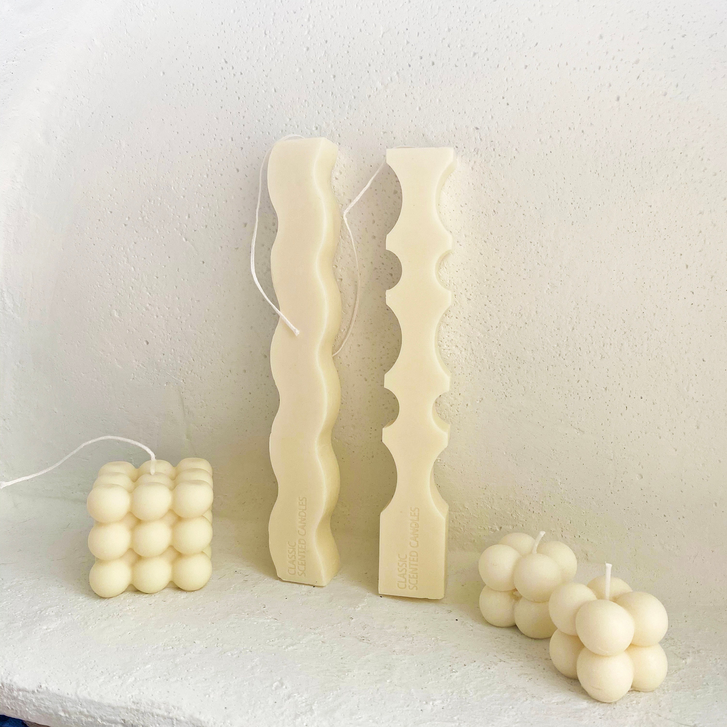 Squiggle Candle Zigzag Candle. Unique Waving Shape Candle Etsy Australia