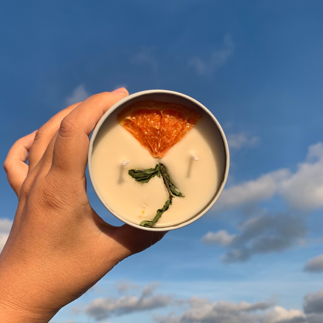 Sweet Grapefruit Soy Candle Scented Candle 100 Pure Candle Etsy