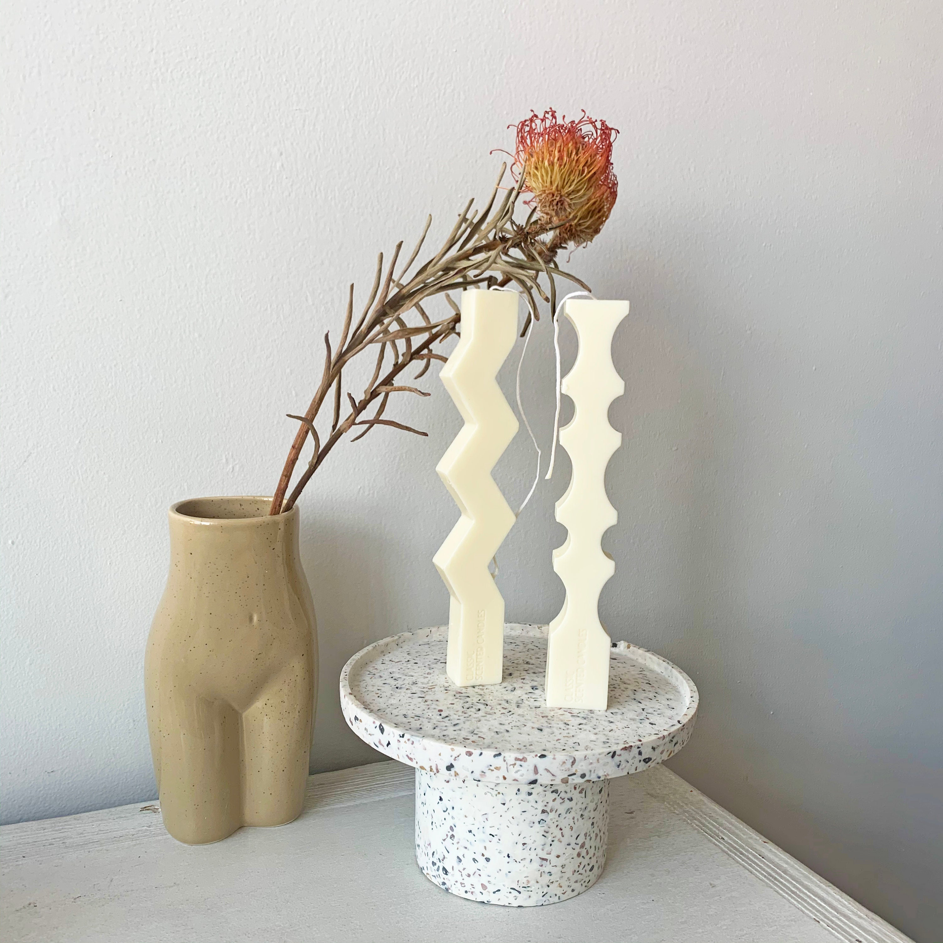 Squiggle Candle Zigzag Candle. Unique Waving Shape Candle Etsy Australia