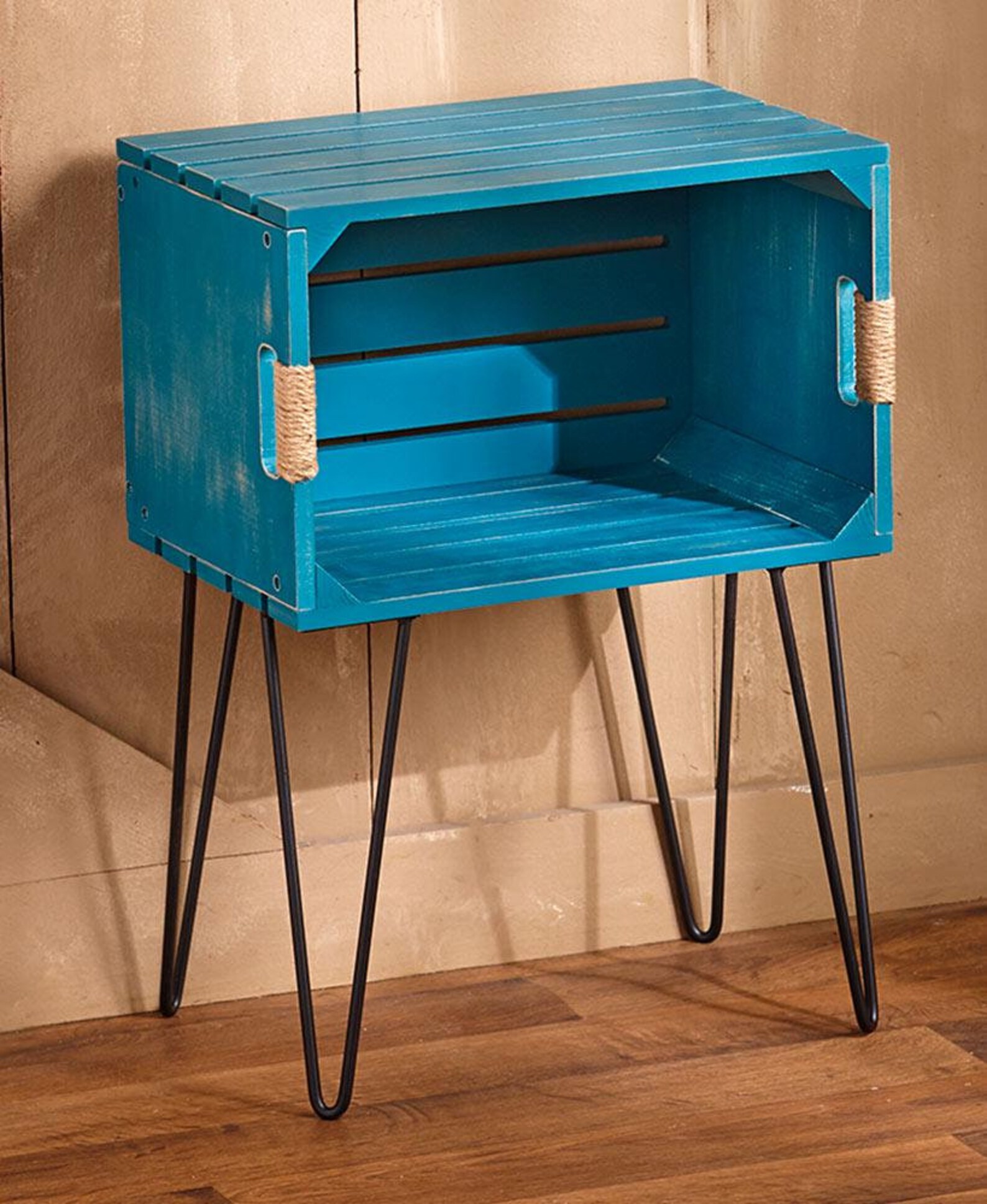 Rustic Wooden Crate End Tables Shelf for Storing Books Etsy