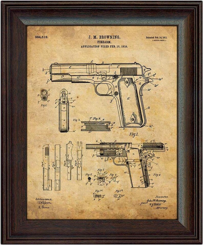 Framed U.s. Patent Wall Art Blueprint Wall Art Print Decor Etsy