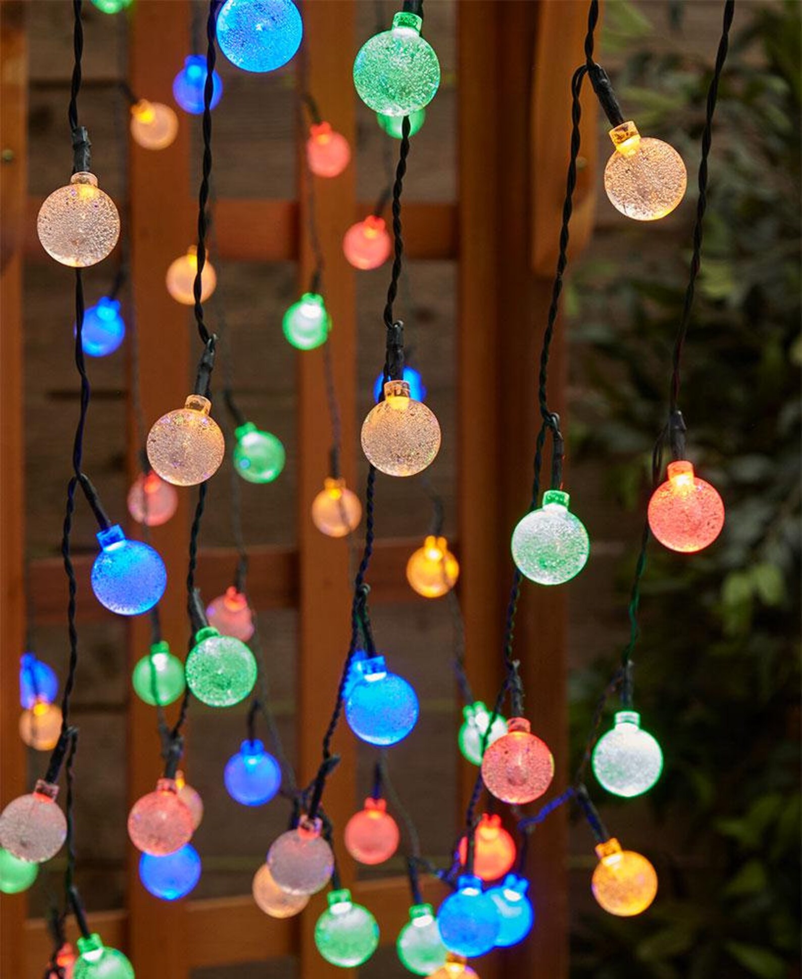 50bulb Solar String Lights Festive Ambiance Colorful Led Etsy