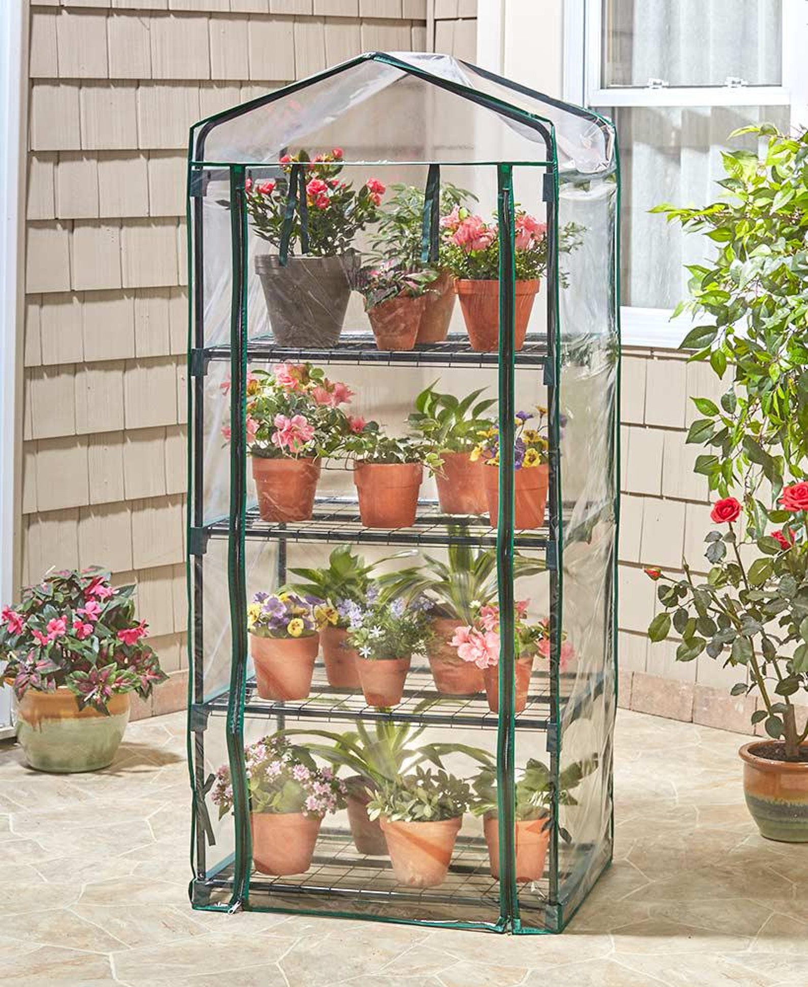 4tier Greenhouse Divided Racks Planters Pots Storage Etsy