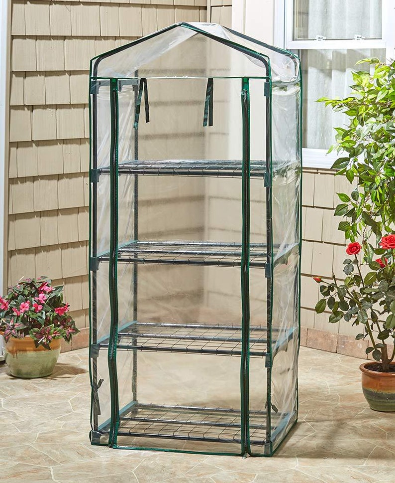 4tier Greenhouse Divided Racks Planters Pots Storage Etsy