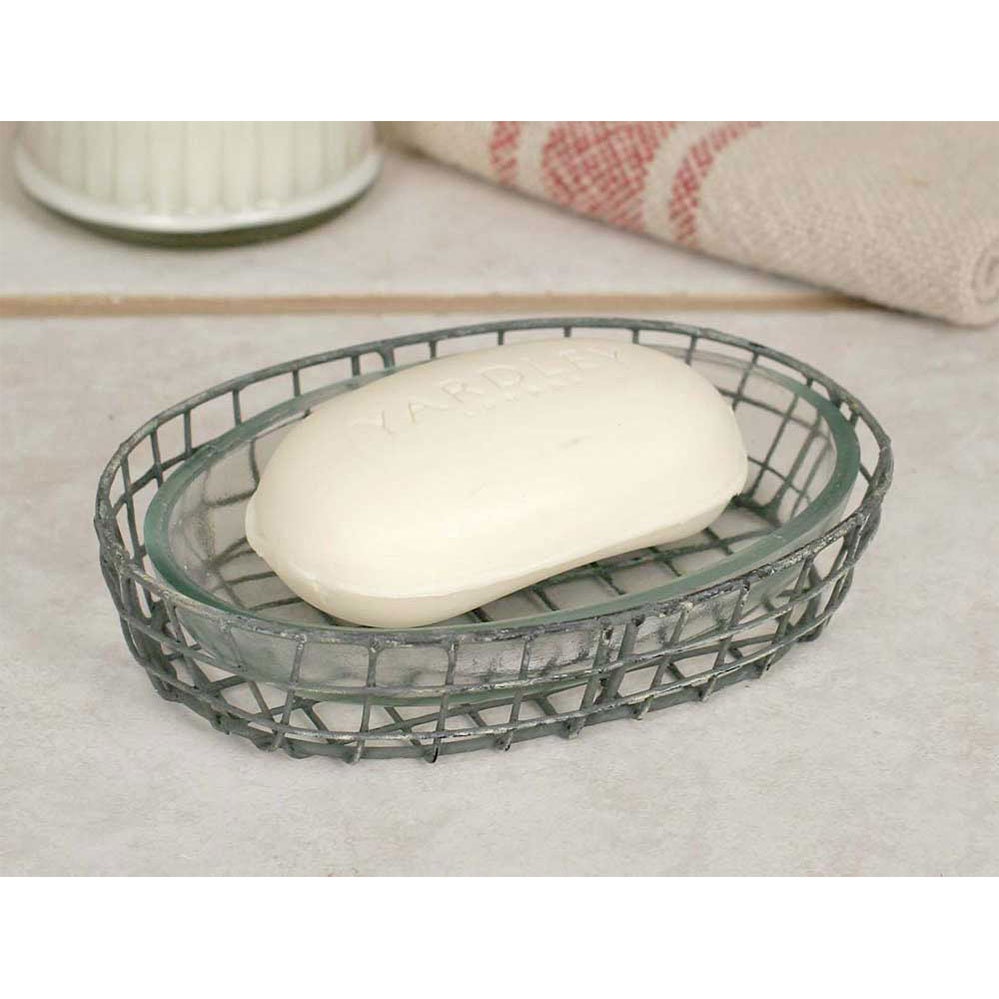 Oval Soap Dish with Glass Liner Box of 4 Soap Or Candle Etsy