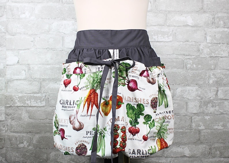 half apron to collect veggies