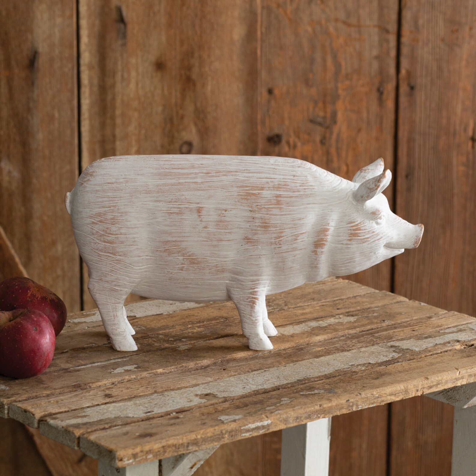 Farmhouse Tabletop Pig Large Pig Statue Floor Or Table Etsy