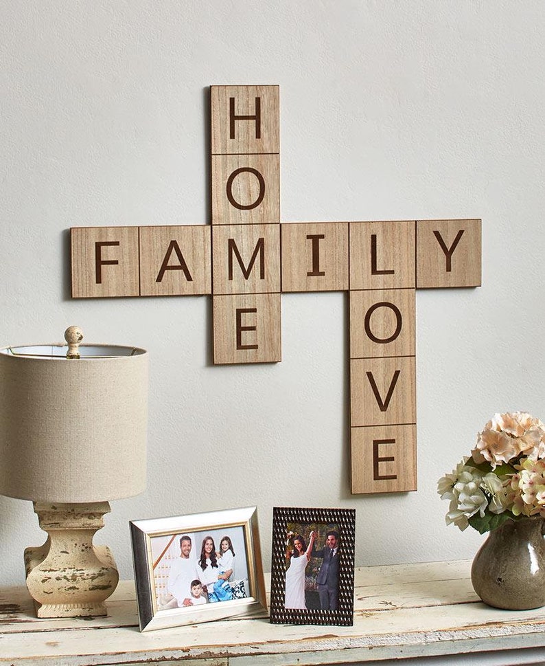 Crossword Puzzle Sentiments Wall Art Decor Display It Etsy