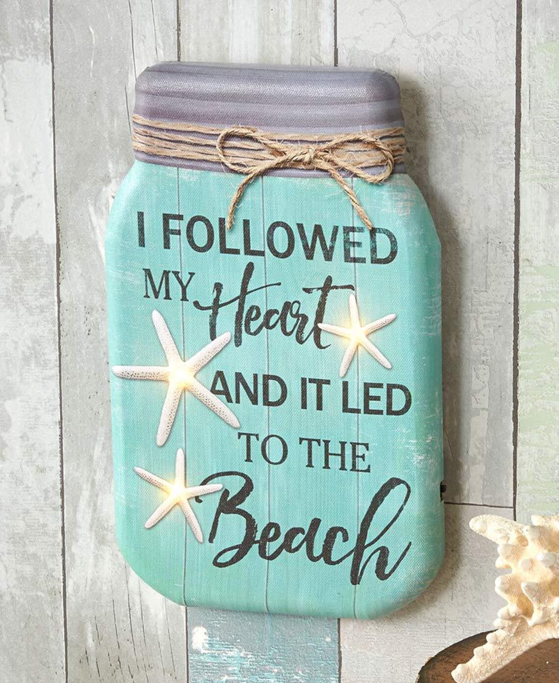 Lighted Canvas Mason Jar Wall Art Farmhouse Vintage Home Etsy