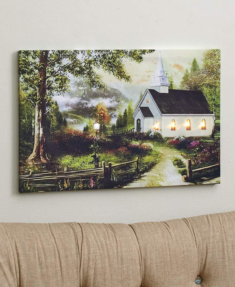 Lighted Canvas Wall Art Pictures Hanging Charming Etsy
