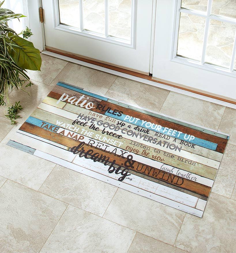 Indoor/outdoor Patio Rules Rugs Or Pillow Home Decor Etsy