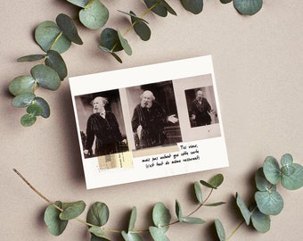 Greeting card, retro birthday card, vintage greeting card, family greeting card, friend greeting card, humor card, humorous card