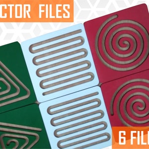 6 Detalles de la placa ocupada Archivos cortados por láser SVG, DXF, planes vectoriales CDR, archivo láser, patrón cnc, corte cnc, corte láser, Digital