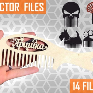 Laser Cut Comb Files: 14 CNC Vector Plans (Digital Download)
