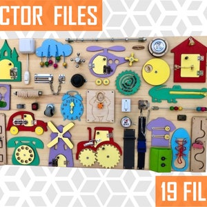 Busy Board Details: 19 Laser Cut Vector Plans (SVG, DXF, CDR)