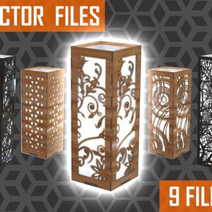9 Lamp SVG Night light Svg files Acrylic lamp svg Laser cut files Laser cut wood Cut file Laser cut file svg Laser