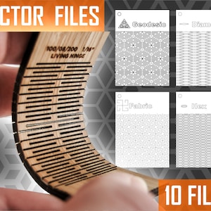 Laser Cut Flexible Hinge SVG Vector Files (Digital Download)