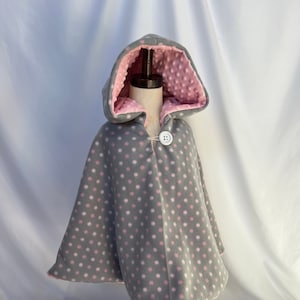 Car Seat Poncho- Pink Polka Dots