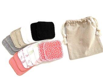 Zero-waste Washable Cotton Cosmetic pads | 100% Organic Cotton Flannel | Makeup Remover Pads | Facial Care Pads | Eco-Friendly