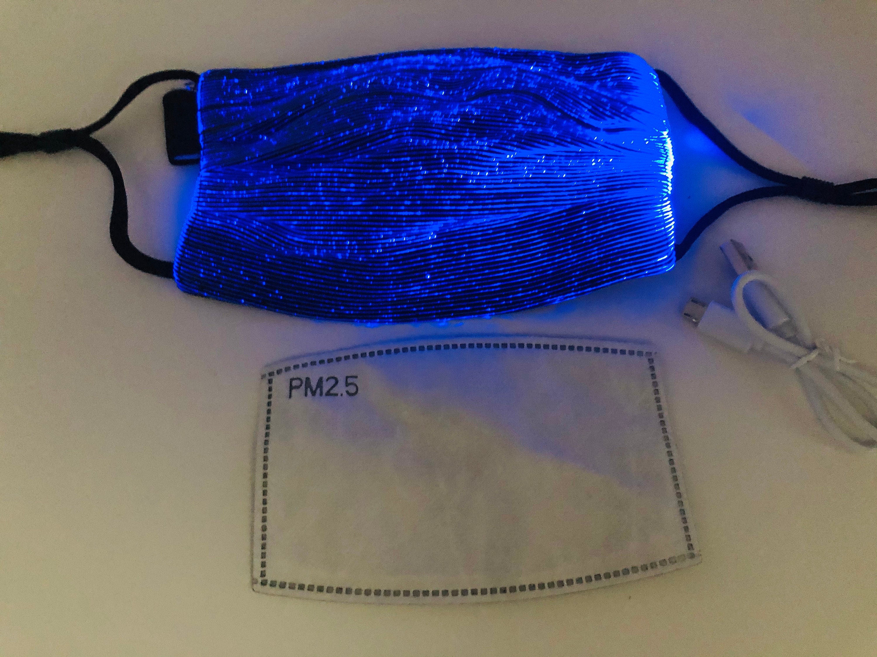 LED Face Mask Color Changing Light Up Face Mask Glow in the Etsy