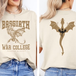 Fourth Wing Double-Sided Sweatshirt, Basgiath War College Shirt, Basgiath War College Gift, Fourth Wing Shirt, Bookish Dragon Rider Hoodie