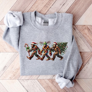 Bigfoot Santa Christmas Lights Shirt,Bigfoot Santa Christmas,Christmas Lights Shirt, Bigfoot Merry Tee, Sasquatch Christmas, Bigfoot Lover