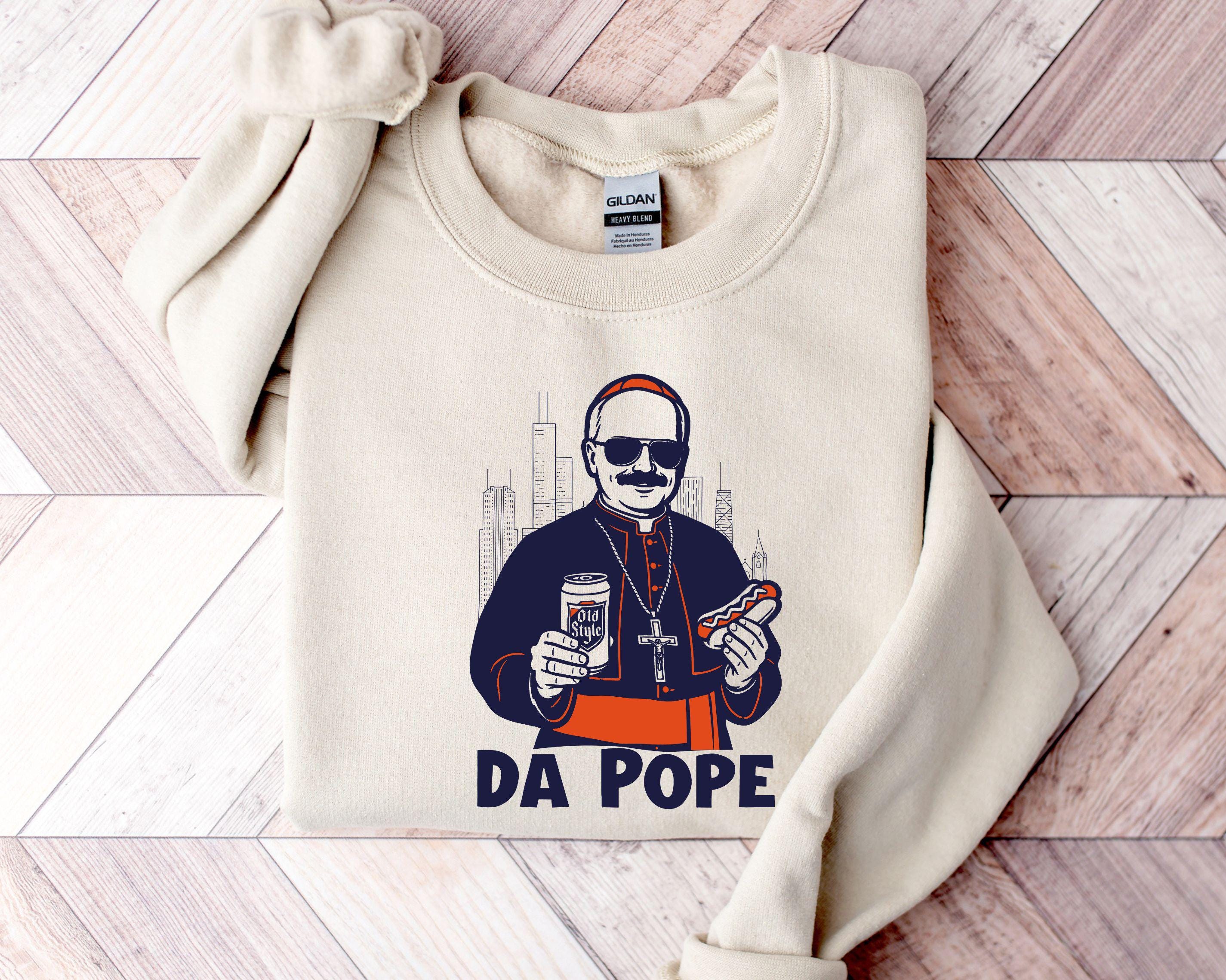 Da Pope Unisex T-Shirt, Pope Robert Prevost Sweatshirt ,Religious Tee ,Pope Shirt, Jesus T-Shirt Gift, Christian Tee, Chicago Hoodie