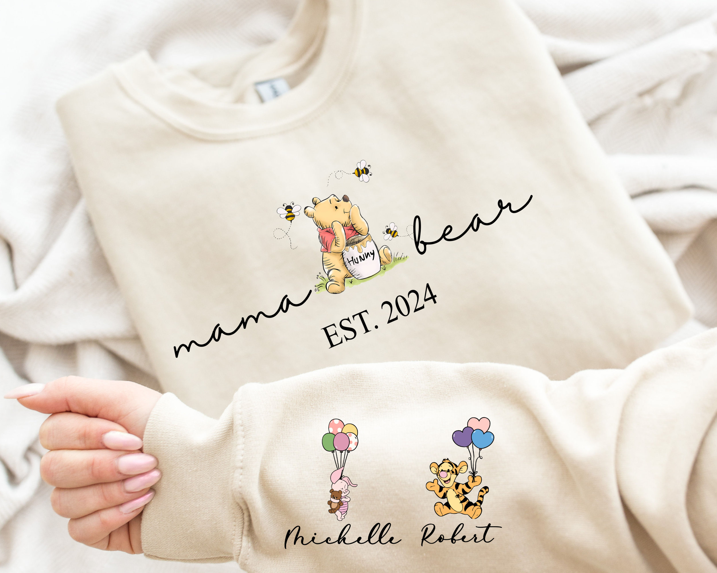 Custom Mama Bear Hoodie and Sweatshirt, Mother Day Gift