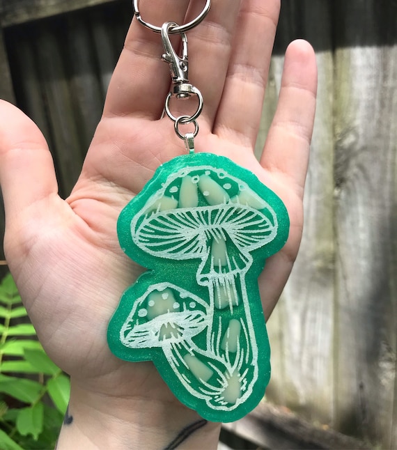 Mushroom Keychain Etsy