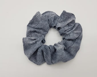 Scrunchie "Jeans" in Grau aus Baumwolljersey