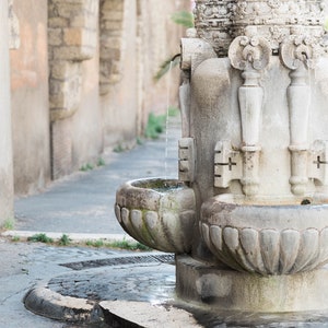 Roman Fountain Photography - Rome Water Fountain, Rome, Architecture, Fine Art Photograph, Home Decor, Large Wall Art