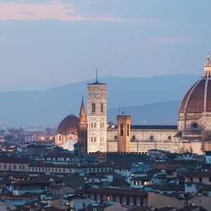 Florence, Italy Photography - Sunset on the Duomo - Florence, Architecture, Fine Art Photograph, Home Decor, Large Wall Art, skyline, night